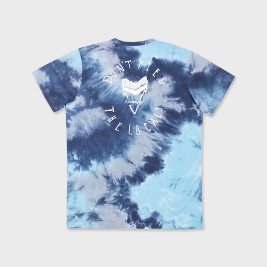 Flomotion Toothy Tee Shirt Tie Dye - Tie Dye Blue White Mens T Shirt