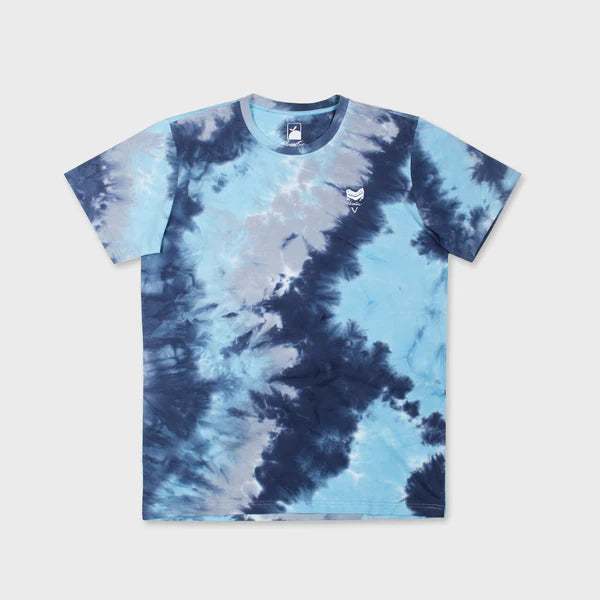 Flomotion Toothy Tee Shirt Tie Dye - Tie Dye Blue White Mens T Shirt