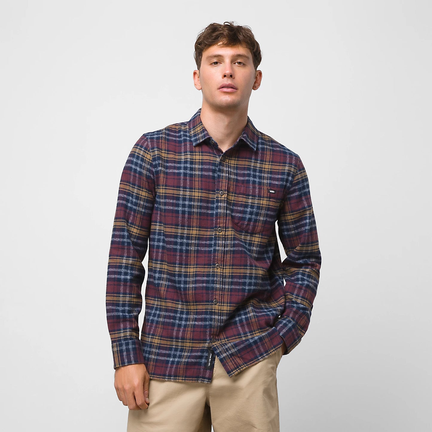 Vans Grindle LS Flannel Shirt - Dress Blues Mens Shirt