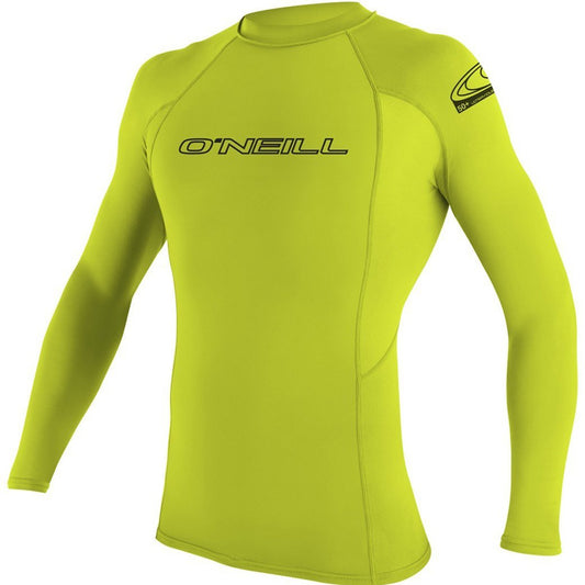 Oneill YOUTH BASIC SKINS Rashguard L/S CREW 3346 UPF 50+ - Lime youth rashguard