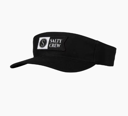 Salty Crew Alpha Flag Visor Hats Black