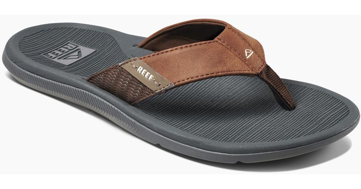 Reef Santa Ana Men's Sandals - Grey Tan Brown Mens Footwear