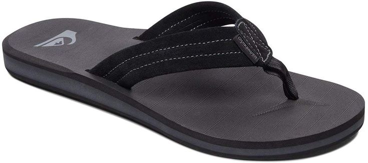 Quiksilver Carver Suede Sandals Black Mens Footwear