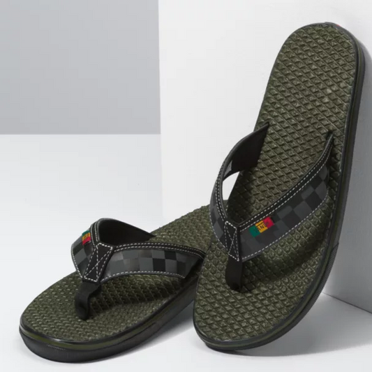 Vans La Costa Lite Sandals - Checkerboard Black/ Gapeleaf Mens Footwear