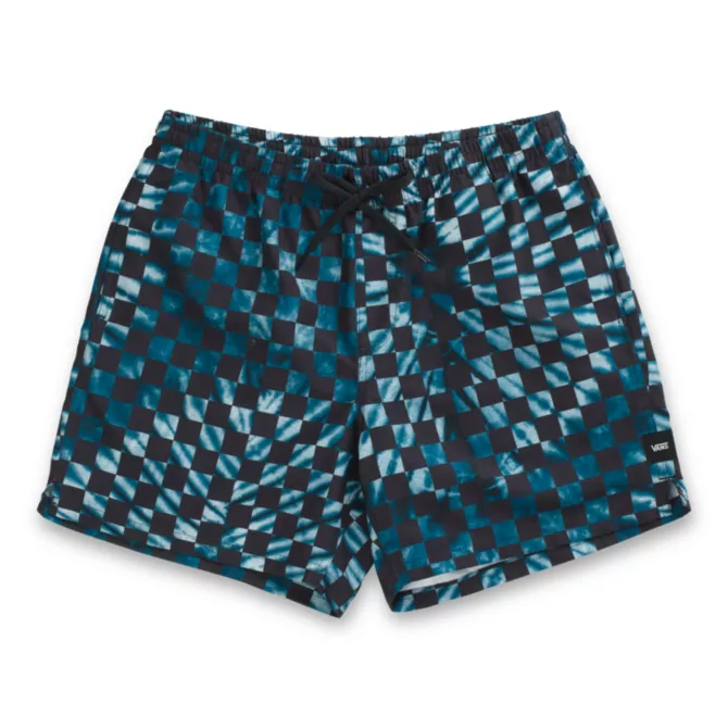 Vans Mixed Volley Elastic Shorts 16" - MOROCCAN BLUE CHECKERBOARD TIE DYE Mens Shorts