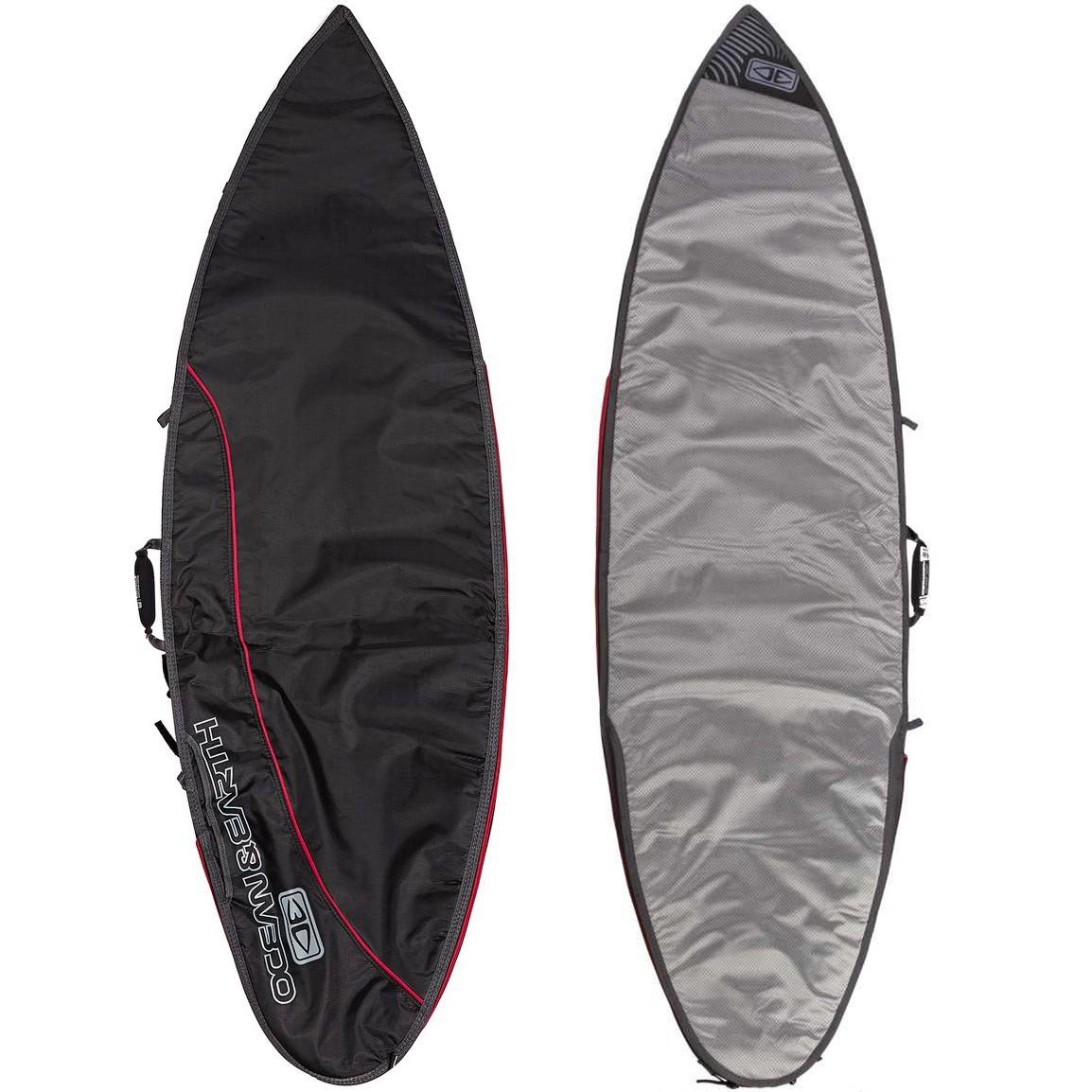 Ocean And Earth 6'8 Aircon Travel Board Bag- Black Grey surfboard bag