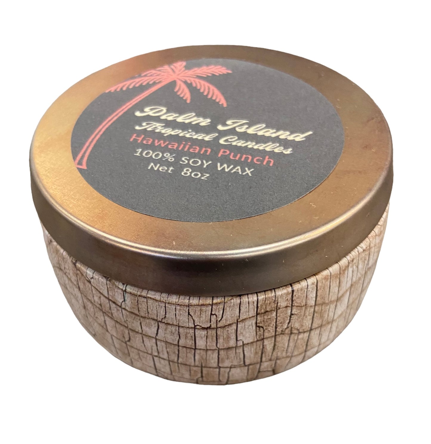 Palm Island Candle Co. 10oz Black Glass - Hawaiian Punch Scent Candle