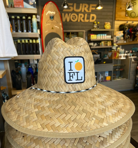 Flomotion I Orange FL Lifeguard Hat - Natural Lifeguard Hat