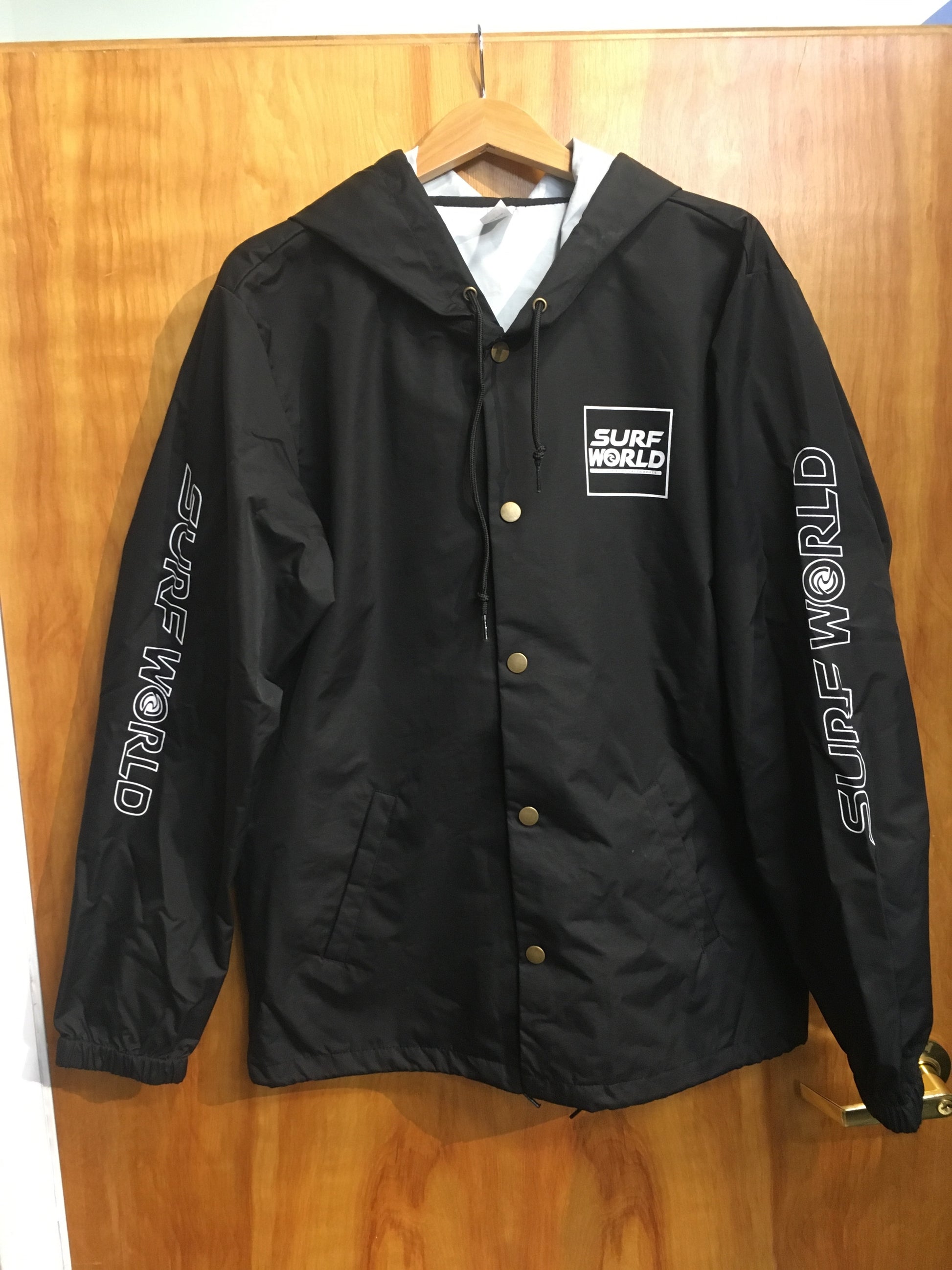 Surf World Box Logo Waterproof Jacket - Black Jacket