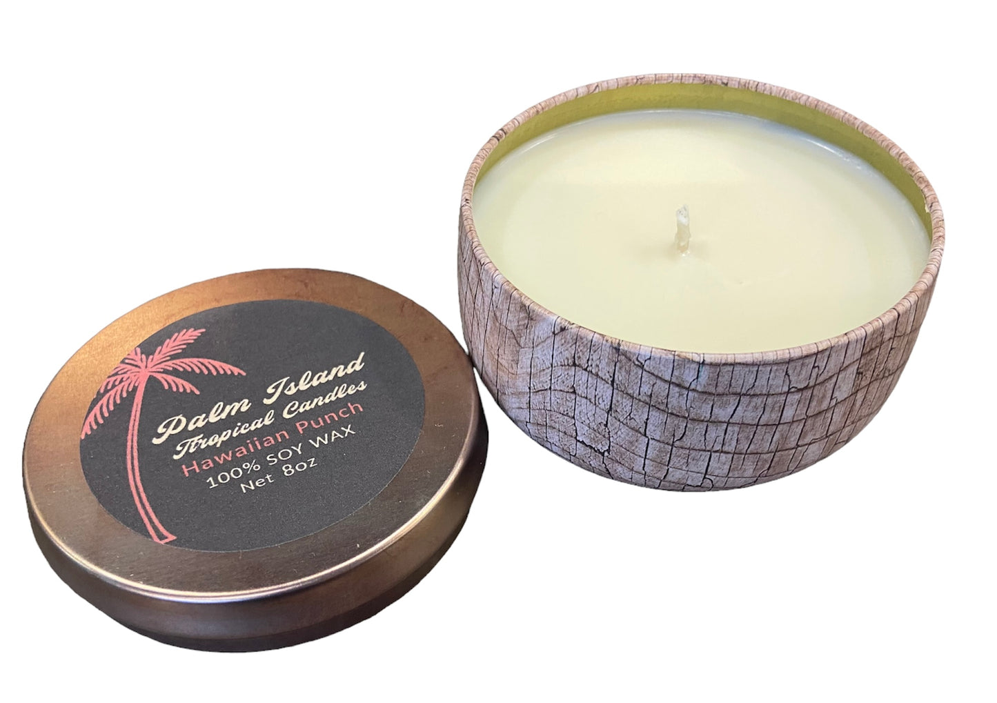 Palm Island Candle Co. 10oz Black Glass - Hawaiian Punch Scent Candle