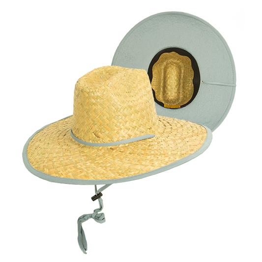 Goldcoast Kenny Underbrim Straw hat -Grey / Tan Lifeguard Hat Grey