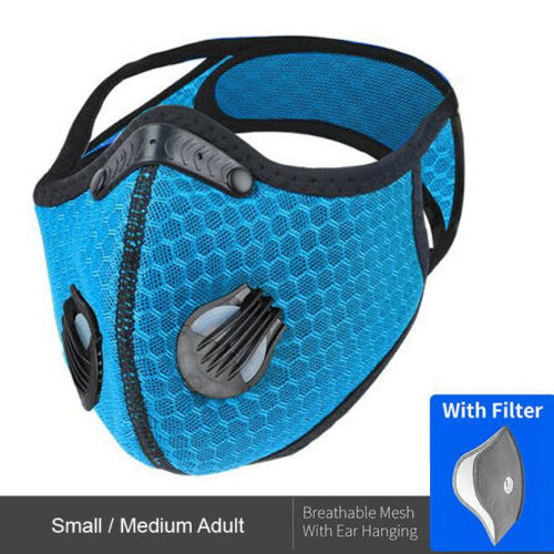 Blockade Face Mask Cool Mesh with replaceable filter - Free Shipping - Free Pickup - In Stock Face Mask Light Blue SM Med Mesh