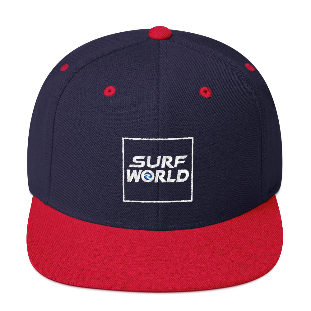 Surf World Snap Back Hat Mens Hat Navy Red