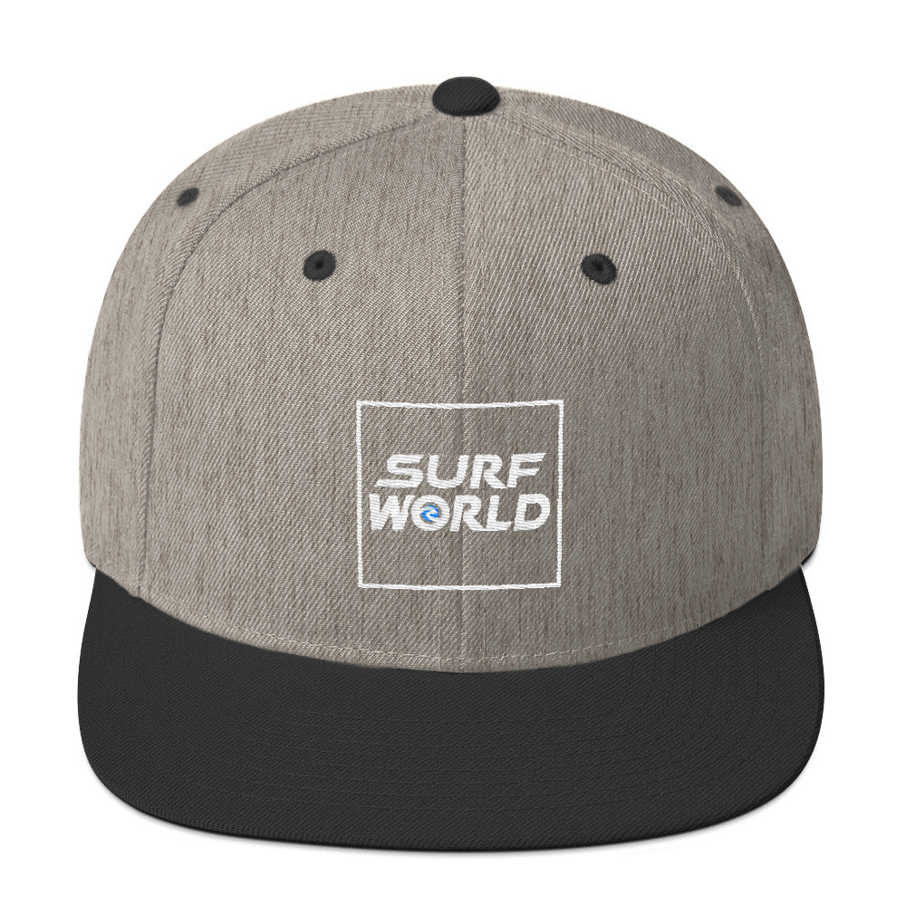 Surf World Snap Back Hat Mens Hat Heather Black