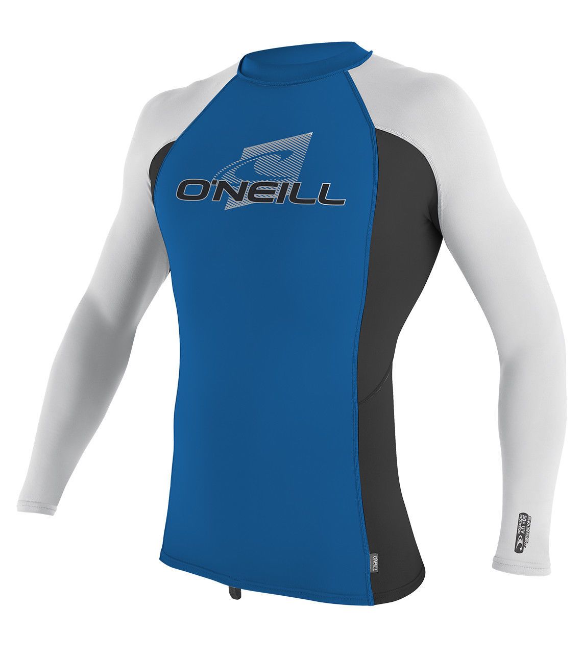 O'Neill Youth Premium LS Rash Guard - Ocean Blue Blk White 4174 youth rashguard