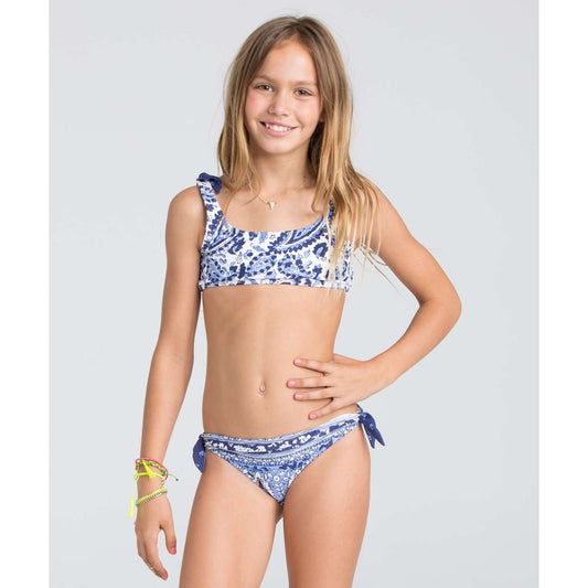 Billabong Penny Lane Paisley Crop Tank Swim Set Y205EPENBEZ youth swimwear