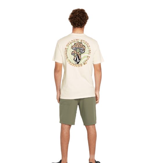 Volcom Psychike Farm to Yarn SS Tee Shirt - Off White Mens T Shirt