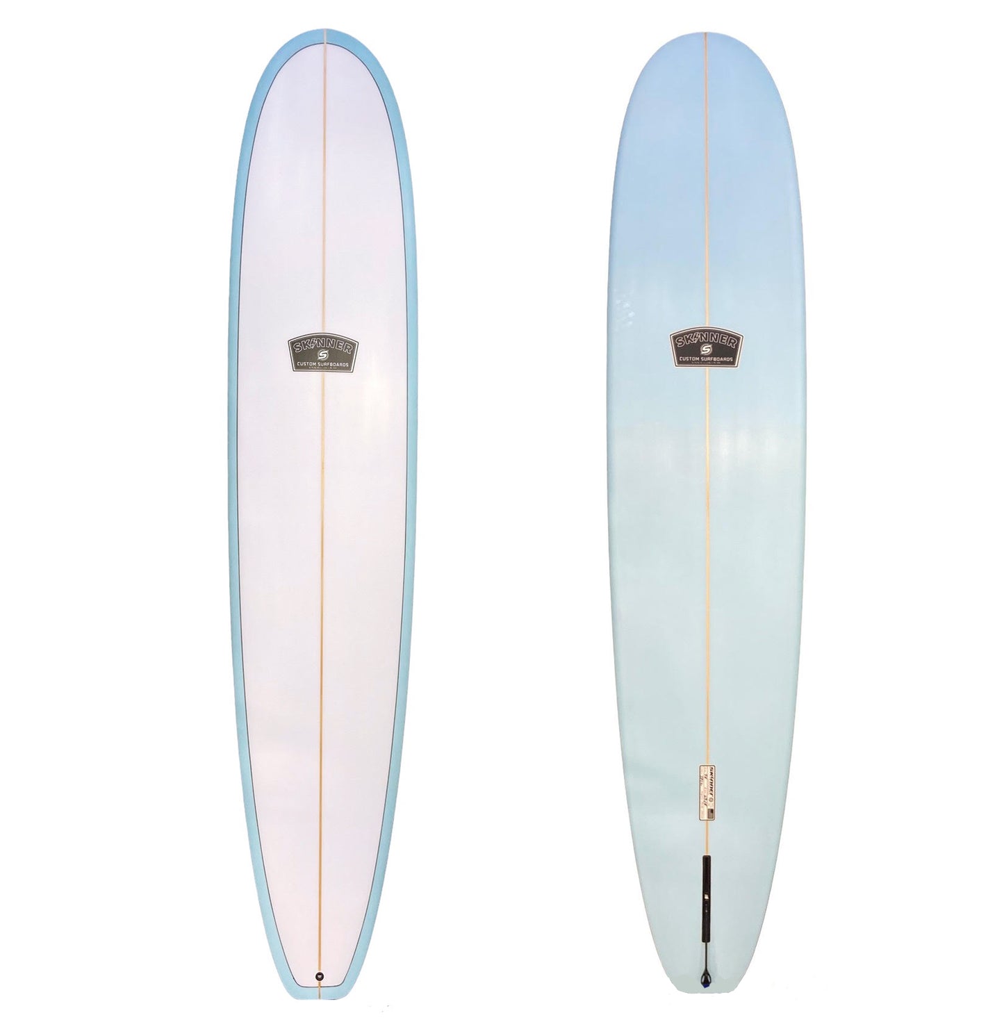 Skinner Surfboards 9'4 Speed Machine Noserider Longboard Rd Square Tail - Light Blue Surfboard