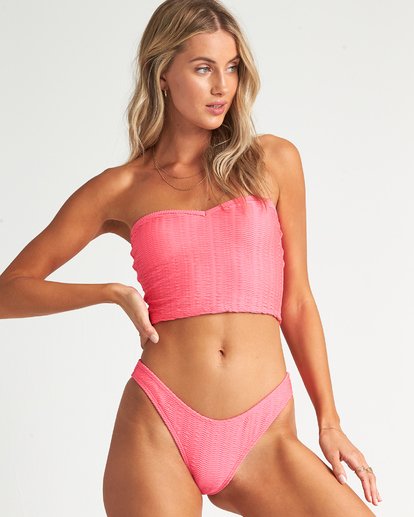 Billabong Wave Trip Tube Bikini Top - Coral Pink womens swimwear