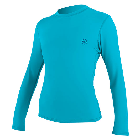 O'Neill Women's Basic L/S Sunshirt - Turq 5090 Womens Rashguard