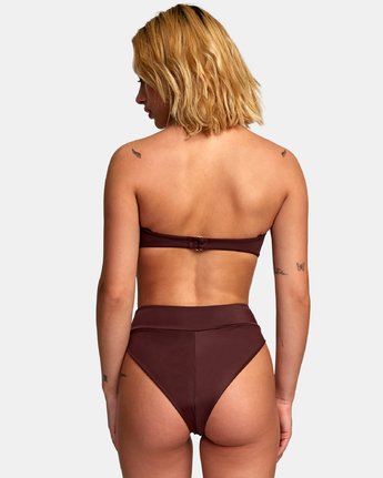 RVCA- SOLID BANDEAU BIKINI TOP womens swimwear